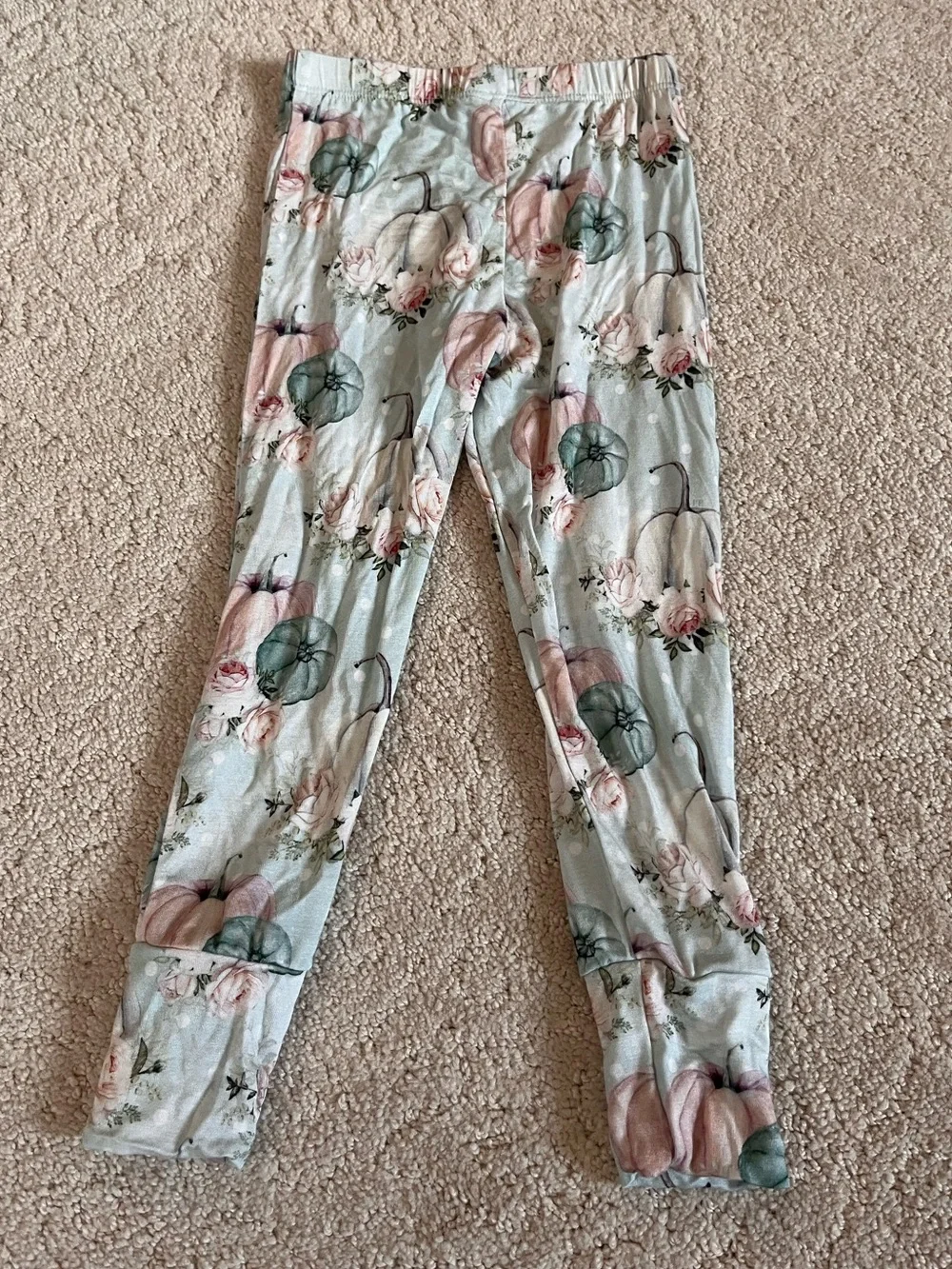 Posh Peanut Long Sleeve Pajama Set “Jackie” (girly pumpkin) Size 2T EUC
